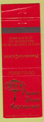 Matchbook Cover - Flower Durm Restaurant Inglewood CA Mandarin Chinese