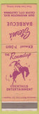 Matchbook Cover - Stern's BBQ Culver City CA Cowboy'