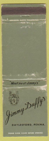 Matchbook Cover - Jimmy Duffy's Daylesford PA WORN'