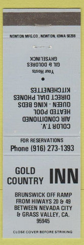 Matchbook Cover - Gold Country Inn Grass Valley CA blue
