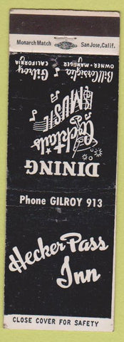 Matchbook Cover - Hecker Pass Inn Gilroy CA