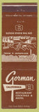 Matchbook Cover - Gorman California Restaurant CA