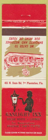 Matchbook Cover - Gaslight Inn Plantation FL