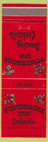 Matchbook Cover - The Ponderosa Inn Camarillo CA