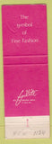 Matchbook Cover - The Galleria Houston TX