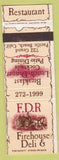 Matchbook Cover - FDR Firehouse Deli Pacific Beach CA