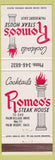 Matchbook Cover - Romeo's Steak House Palm Desert CA'