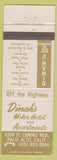Matchbook Cover - Dinah's Motor Hotel Palo Alto CA'