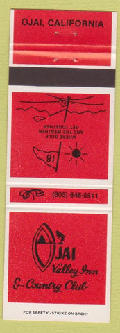 Matchbook Cover - Ojai Valley Inn Country Club CA