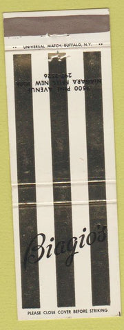 Matchbook Cover - Biagio's Niagara Falls NY'