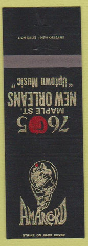 Matchbook Cover - Amarcord New Orleans LA girlie