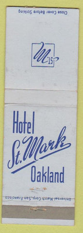 Matchbook Cover - Hotel ST Mark Oakland CA
