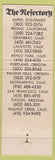 Matchbook Cover - The Refectory Aspen CO Fresno Greenbrae Lafayette CA