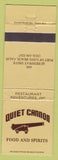 Matchbook Cover - Quiet Cannon Restaurant Long Beach CA WEAR