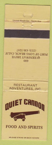 Matchbook Cover - Quiet Cannon Restaurant Long Beach CA WEAR
