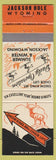 Matchbook Cover - Snow King Mountain Skiing Jackson Hole WY museum