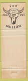 Matchbook Cover - Snow King Mountain Skiing Jackson Hole WY museum