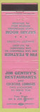 Matchbook Cover - Jim Gentry's Restaurants Mission Hills San Fernando CA'