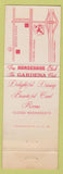 Matchbook Cover - The Gardena Club CA Horseshoe poker cards gambling