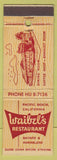 Matchbook Cover - Waibel's Restaurant Pacific Beach CA'