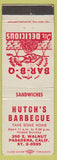 Matchbook Cover - Hutch's BBQ Pasadena CA'