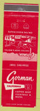 Matchbook Cover - Gorman California Coffee Shop Ca