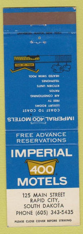 Matchbook Cover - Imperial 400 Motels Rapid City SD