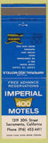 Matchbook Cover - Imperial 400 Motels Sacramento CA