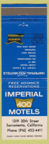 Matchbook Cover - Imperial 400 Motels Sacramento CA
