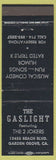 Matchbook Cover - The Gaslight Garden Grove CA Musical Comedy