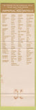 Matchbook Cover - Imperial 400 Motels Willcox AZ