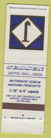 Matchbook Cover - Jessen Manufacturing Screws Elkhart IN