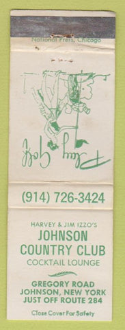 Matchbook Cover - Johnson Country Club Johnson NY girlie WEAR