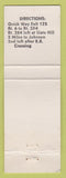 Matchbook Cover - Johnson Country Club Johnson NY girlie WEAR