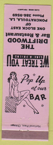 Matchbook Cover - The Driftwood Bar Ponchatoula LA girlie