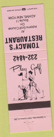 Matchbook Cover - Tomacy's Restaurant Adams NY girlie'