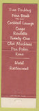 Matchbook Cover - Las Vegas Club Hotel Casino Las Vegas NV