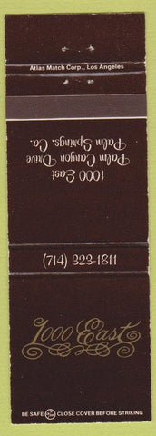 Matchbook Cover - 1000 East Palm Springs CA