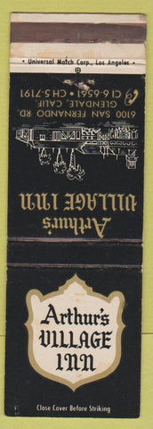 Matchbook Cover - Arthur's Village Inn Glendale CA