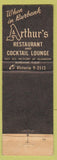 Matchbook Cover - Arthur's Village Inn Glendale CA