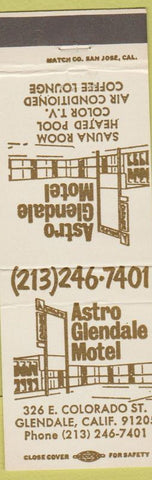 Matchbook Cover - Astro Glendale Motel Glendale CA