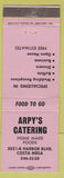 Matchbook Cover - Arpy's Catering Costa Mesa CA