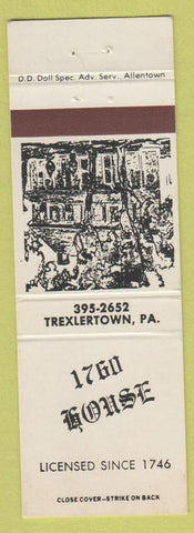 Matchbook Cover - 1760 House Trexlertown PA