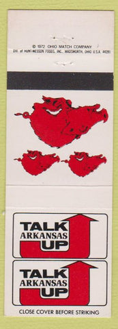 Matchbook Cover - Arkansas Razorbacks AR