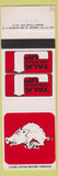 Matchbook Cover - Arkansas Razorbacks AR