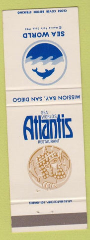Matchbook Cover - Atlantis Restaurant San Diego CA Sea World