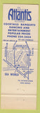 Matchbook Cover - Atlantis Restaurant San Diego CA Sea World
