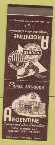 Matchbook Cover - Argentine Savings Loan Kansas City MO