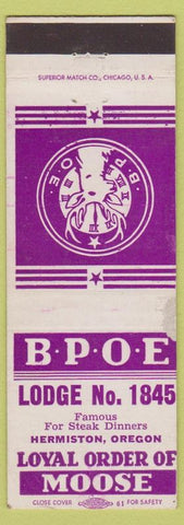 Matchbook Cover - Elks Club Hermiston OR