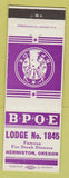 Matchbook Cover - Elks Club Hermiston OR